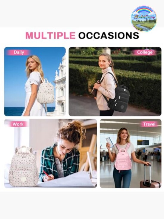 Corduroy Mini Backpack for Women with Wallet and Luggage Strap main image 5